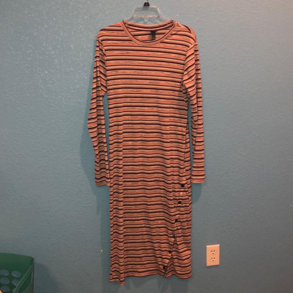Target Brand Grey and Maroon Sweater Dress